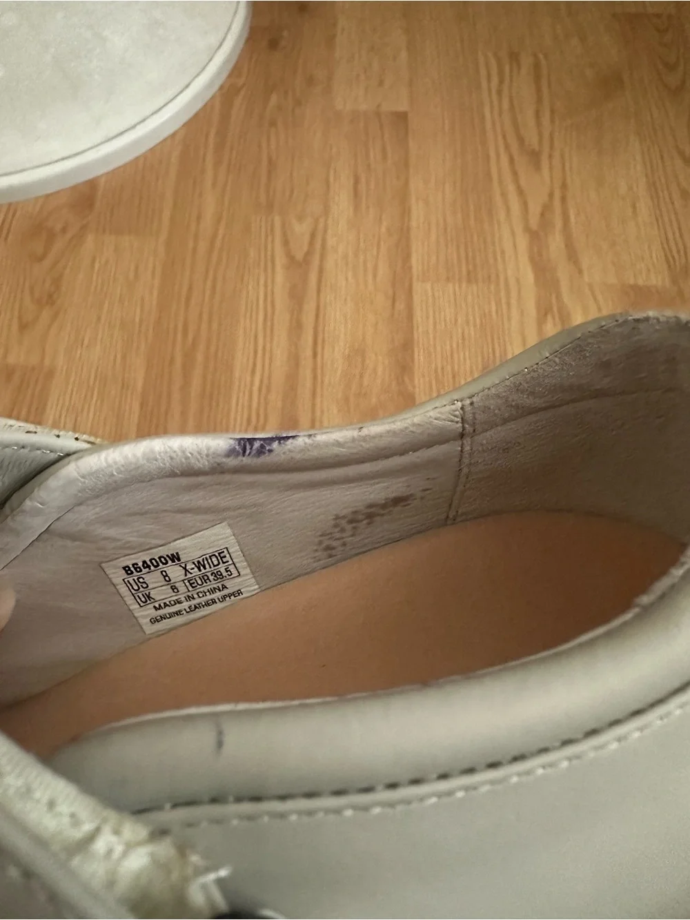 Apex Mary Jane Flats in Light Gray with Strap